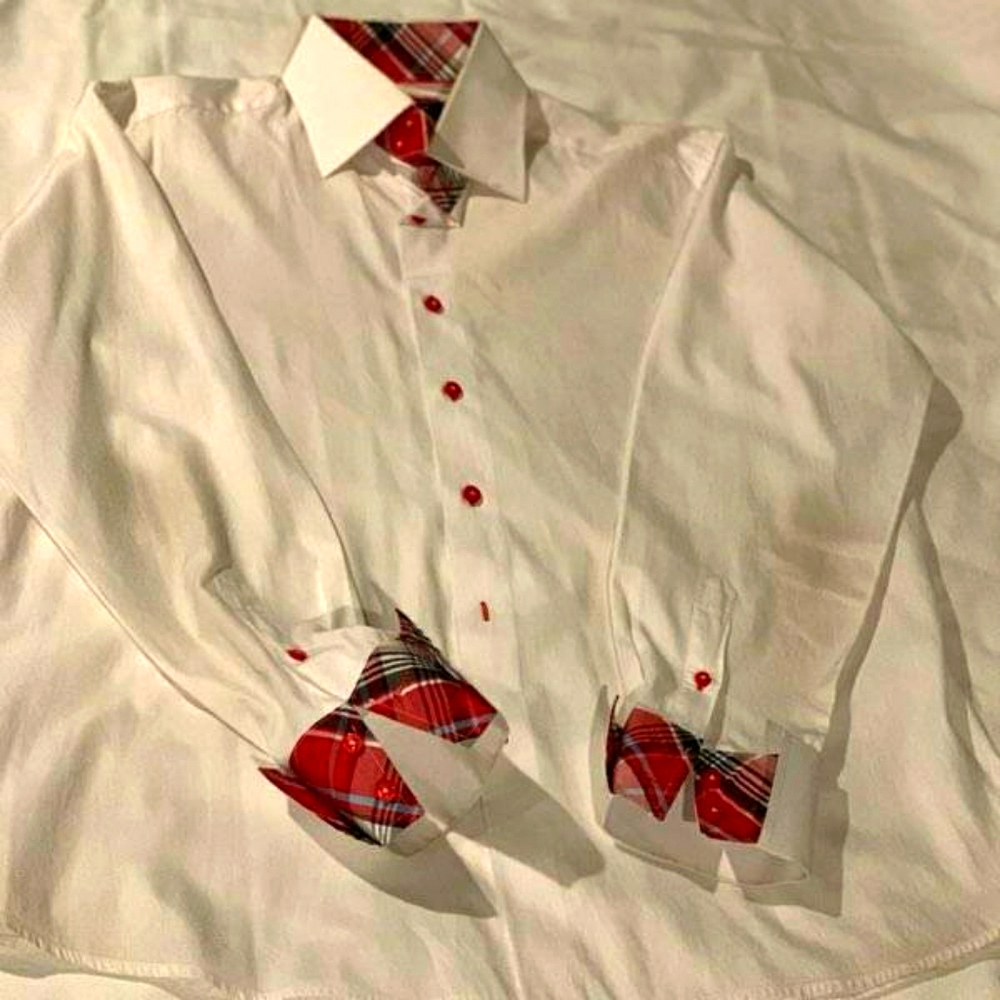 Men's  designer casual shirt French cuffs